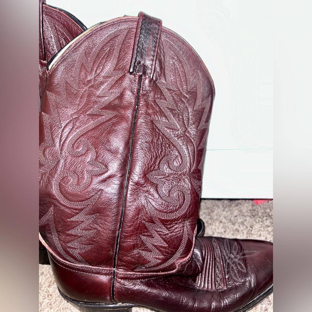 Men’s Dan Post Brown Cowboy Boots Size 9.5D - Picture 2 of 7